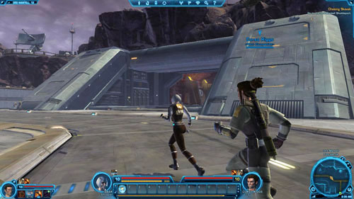 Turn right at the fork and go through the green force field in [4] to enter the story area - (L11) Chasing Skavak - Smuggler - Star Wars: The Old Republic Game Guide
