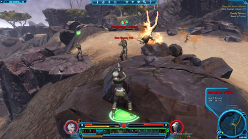 Cross the shallows in [3] to get to Savrip Island - (L07) [HEROIC 2+] Destroy the Beacons - Ord Mantell - Star Wars: The Old Republic Game Guide