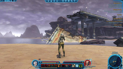 Run along the beach following the arrows - Galactic History 14 (Matrix Shard) - Datacrons - Star Wars: The Old Republic Game Guide