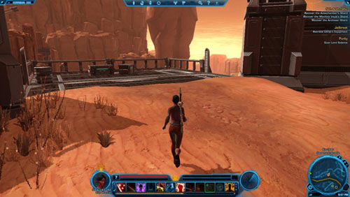 Go there and find a place where the wall on the right ends - Galactic History 15 (+2 Endurance) - Datacrons - Star Wars: The Old Republic Game Guide