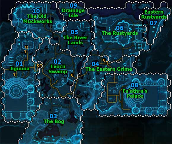 [M]: Medical Droids (medical assistance and Respawn points) - Hutta - Places - Star Wars: The Old Republic Game Guide