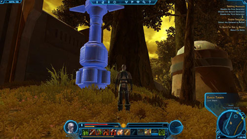 [2]: Evocii Totem (Lore Object) - examining the totem will result in obtaining a Codex entry - Lore: Evocii Tribes - 300 XP - (04) The Eastern Grime - Places - Star Wars: The Old Republic Game Guide
