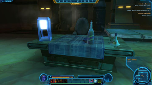 The second bug is inside the table with a round chessboard [7] - (L04) Soiree - Imperial Agent - Star Wars: The Old Republic Game Guide