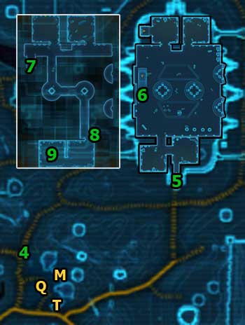 Around the mining facility and inside watch out first of all for Faathra Rustguard Guardian Droids [+] - these are dangerous enemies who together with other enemies can quickly kill you - (L07) Economies of Scale - Imperial Agent - Star Wars: The Old Republic Game Guide