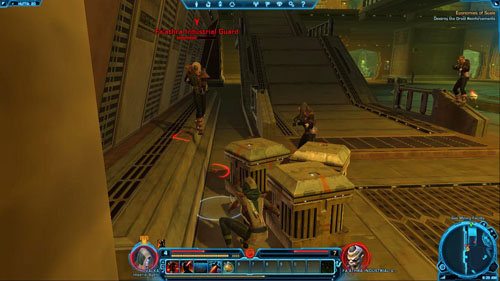 When you appear in [7], defeat three guards to the right of the stairs - (L07) Economies of Scale - Imperial Agent - Star Wars: The Old Republic Game Guide