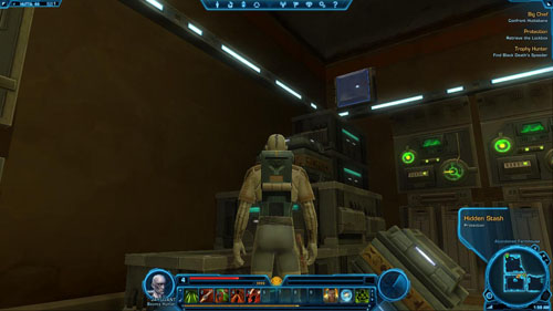 The last enemy to defeat is in the third room in [5] together with the leader - Faathras Goon Booss [+] - (L07) Protection - Hutta - Star Wars: The Old Republic Game Guide