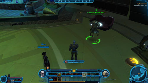Use Transmitter Switch on Cleaning Probe F7 - (L09) Unfinished Business - Hutta - Star Wars: The Old Republic Game Guide