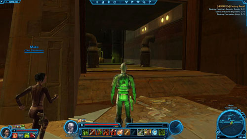 You dont have to worry about the first two targets - the factory is full of Faahras Security Droids [*] and Faahras Industrial Engineers [+] protecting the fabrication units, which are your target as well - (L07) [HEROIC +2] Factory Recall - Hutta - Star Wars: The Old Republic Game Guide