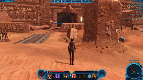 Keep close to the left wall while breaking through armies of slaves and a few Reprogrammed Guard Droids [+] - (L08) Sith Arithmetic - Sith Warrior - Star Wars: The Old Republic Game Guide