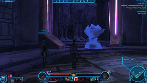 In this way, you will find the third switch in [9], hidden in the ruined sarcophagus - (L11) The Final Trial - Sith Warrior - Star Wars: The Old Republic Game Guide