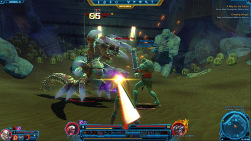 If you want to get out of here on foot, go to the stairs in [18] - (L11) A Map for the Future - Sith Inquisitor - Star Wars: The Old Republic Game Guide