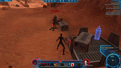 Recover the West Code Cylinder - (L07) Lost Supplies - Korriban - Star Wars: The Old Republic Game Guide