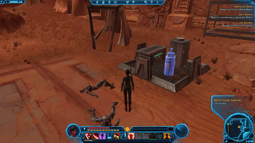 Open the Research Supply Crate - (L07) Lost Supplies - Korriban - Star Wars: The Old Republic Game Guide