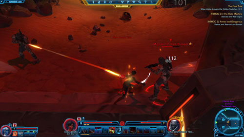 The latter are switched off for now, but as soon as you attack them theyll start to fight - (L08) [HEROIC 2] Armed and Dangerous - Korriban - Star Wars: The Old Republic Game Guide