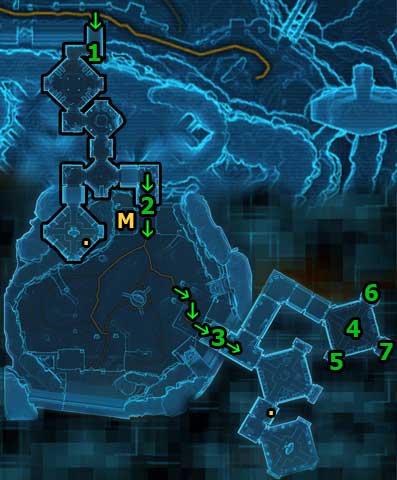 This is a Heroic mission, which means that without other players or companions help (and an appropriate characters level) its pointless to do it - (L08) [HEROIC 2+] The Hate Machine - Korriban - Star Wars: The Old Republic Game Guide