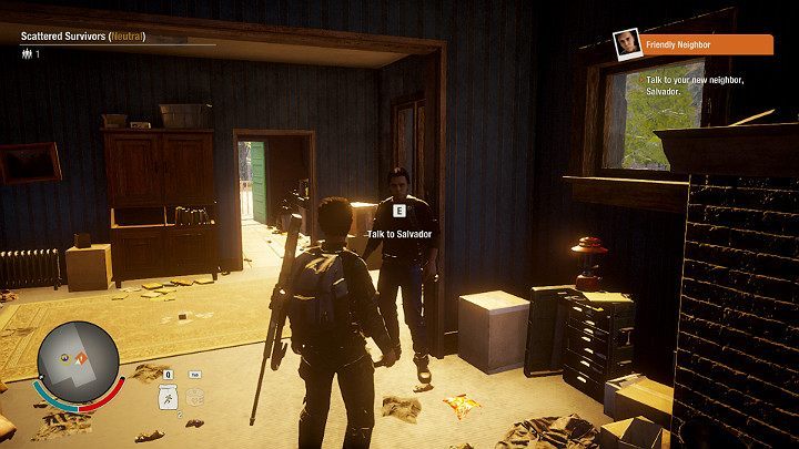 Immediately after completing the construction of Infirmary and placing your companion in the medical point, you will receive information over the radio which shows that someone in your area needs help - Friendly Neighbor | Walkthrough of initial missions | State of Decay 2 - Walkthrough of initial missions - State of Decay 2 Game Guide