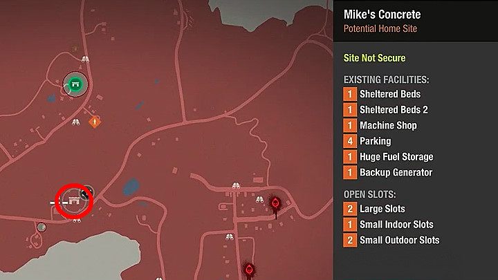 Mikes Concrete is another convenient place to set up a base at Drucker County - Drucker County | Bases | State of Decay 2 - State of Decay 2 bases - State of Decay 2 Game Guide