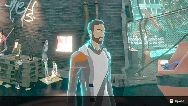 Once again, its best to focus on the surface which resembles wet tarmac. - Tuesday, 14 January 2048, Berlin, Richard Nolans apartment - Chapter three - State of Mind Game Guide