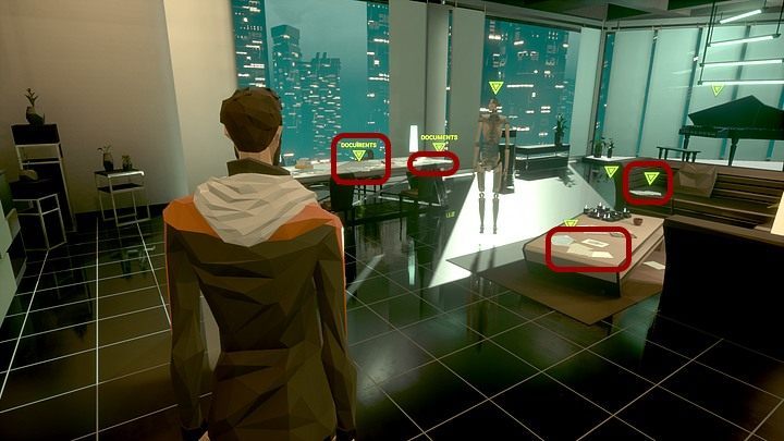 Once back in your apartment, take a look at the documents scattered around the living room - Tuesday, January 14th 2048, Berlin, Richard Nolans apartment - Chapter three - State of Mind Game Guide