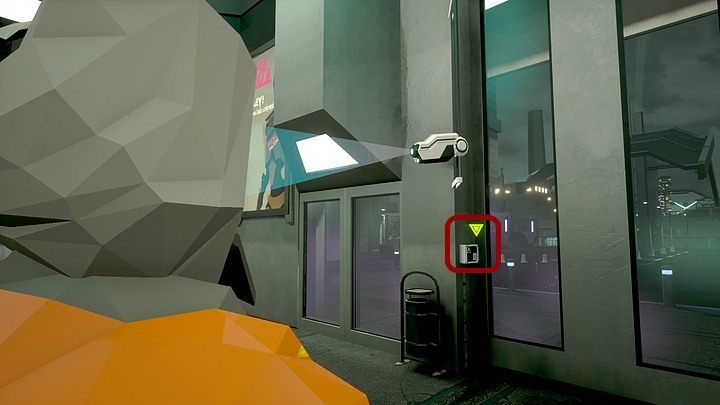 To do this, move to the left side of the hall (right at the windows so that you are out of the cameras sight) look at the wall near the camera - Wednesday, January 15th, the year 2048, Berlin, Sector 12, Communication Port - Chapter four - State of Mind Game Guide