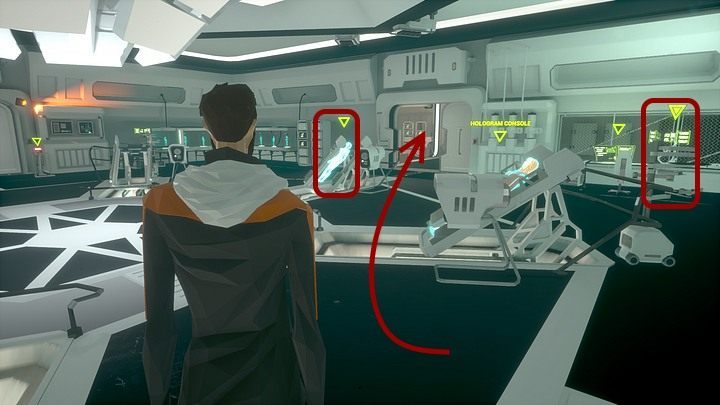 When you enter the virtual reality labs, look around - Thursday, 16th of January 2048, Montauk, Long Island, Virtual Reality Lab - Chapter five - State of Mind Game Guide