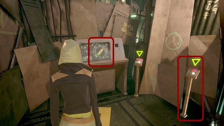 Such a sign should be visible on the console once Lydia activates switch B. - Friday, January 17th 2048, Berlin, Underground, Breakpoint Headquarters - Chapter five - State of Mind Game Guide