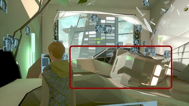 Once Henry goes to shoo off Betty (a medical robot) who came for John (you can listen to a voice message from Aunt Joan during this time), a hovercraft will land in Adams and Amys bedroom - Saturday, City5 Central, Adam Newmans apartment - Chapter five - State of Mind Game Guide