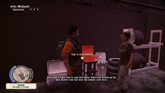 This mission is similar to the typical zombie hunt, when you get to Sam, who is asking for your help in finding a friend start searching for nearby locations marked on the map with blue circles - Other Tasks - Walkthrough - State of Decay - Game Guide and Walkthrough