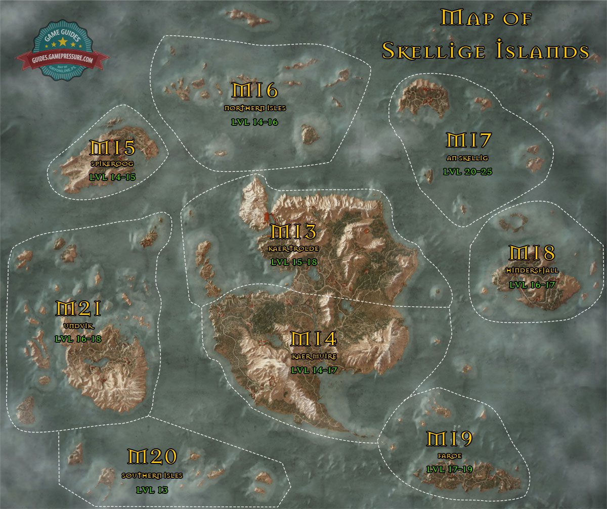 Witcher 3 - Map of Skellige Islands