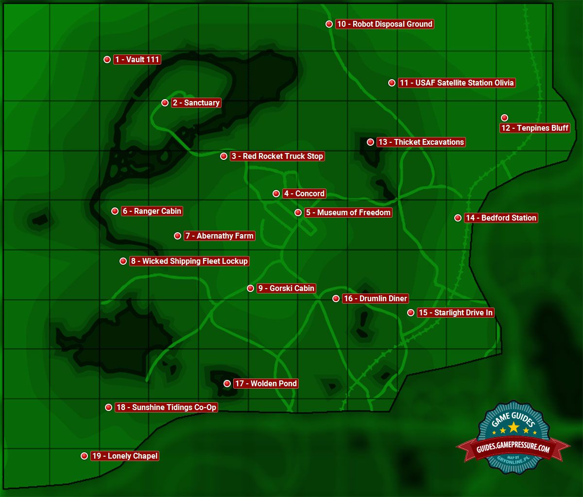 Fallout 4 северные источники карта фото 98