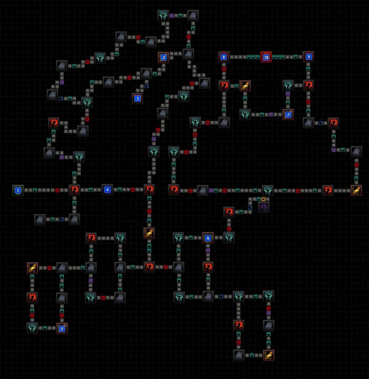 Darkest Dungeon: The Crimson Court - mission 3 map (Served Cold)