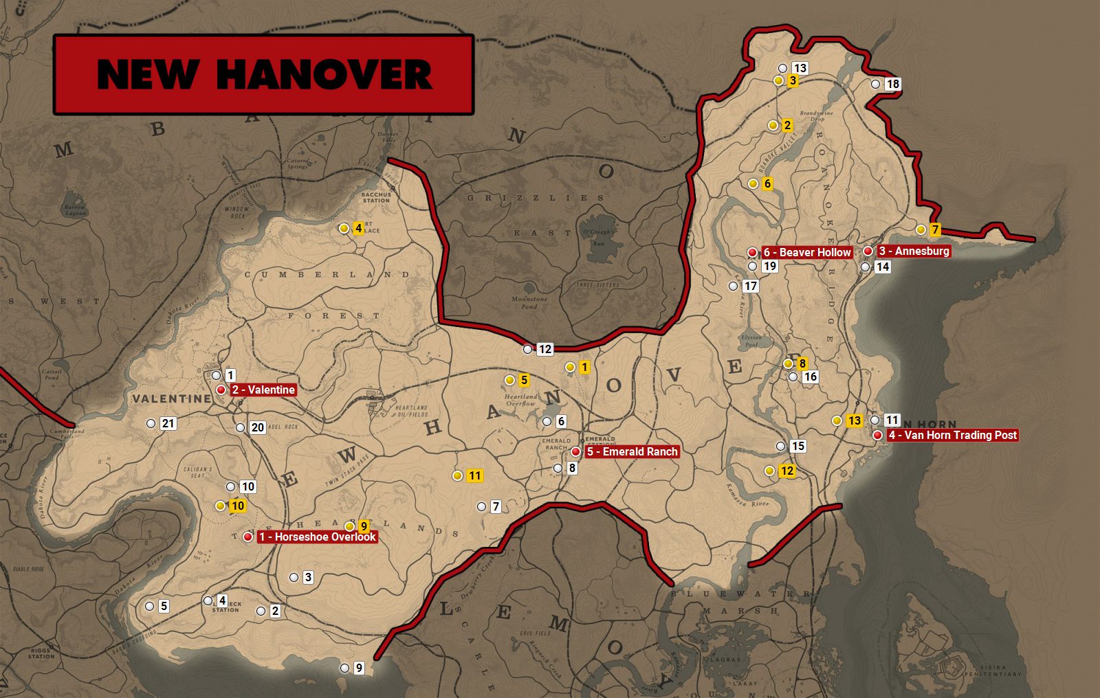 Red Dead Redemption 2 - Atlas - New Hanover