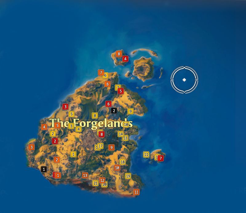 Immortals Fenyx Rising - The Forgelands - Chests