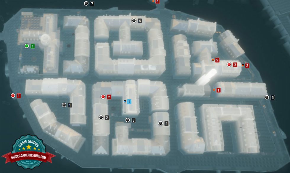 Collectibles Ile SaintLouis map in AC Unity Assassin's Creed