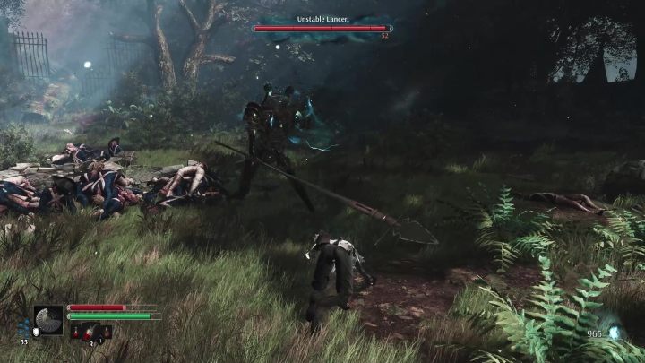 The basic attack of this boss is a forward spear sweep - Steelrising: Unstable Lancer - boss, how to beat? - Saint Cloud, the Queenss estate - Steelrising Guide, Walkthrough