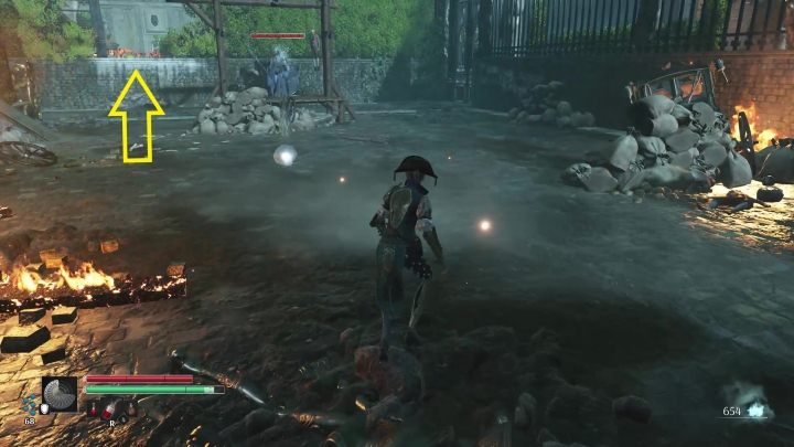 You must go through the wall - the hole is behind the gallows - Steelrising: Troubled Waters - walkthrough - Main missions - Steelrising Guide, Walkthrough