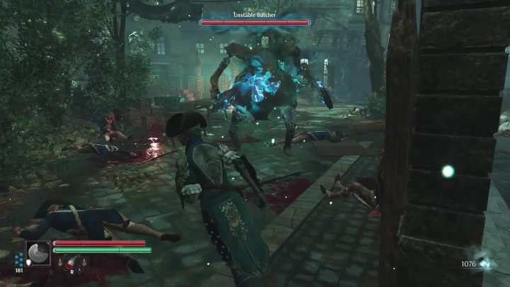 Unstable Butcher uses moves you may have seen when fighting the Ice Squires - Steelrising: Unstable Butcher - boss, how to beat? - La Cite - Steelrising Guide, Walkthrough