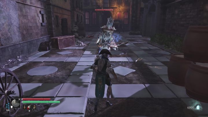 As the name suggests, this opponent fights with violin and bow - Steelrising: Musicians - list, how to defeat? - Opponents - Steelrising Guide, Walkthrough