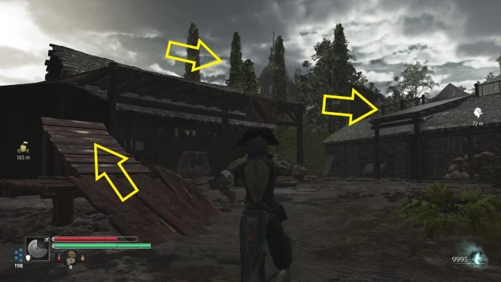 Once the area is clear, climb the footbridge to the roof of the buildings - Steelrising: Sleepless - walkthrough - Side missions - Steelrising Guide, Walkthrough