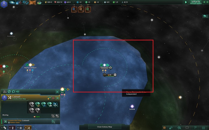 With the outpost being built, your area of influence has expanded - Seizing of systems and colonization of planets in Stellaris - A good start in Stellaris - Stellaris Guide