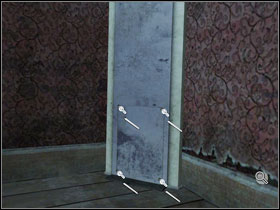 The electric gate standing in the corner of the room #1 has a control panel near the base, which you can check - Chapter I - Paloma - Walkthrough - Still Life 2 - Game Guide and Walkthrough