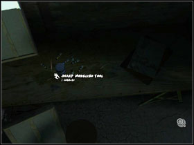 Opposite to the stairs, on the table next to the sink #1 - we find a flexible modelling tool - Chapter V - McPherson - Walkthrough - Still Life 2 - Game Guide and Walkthrough