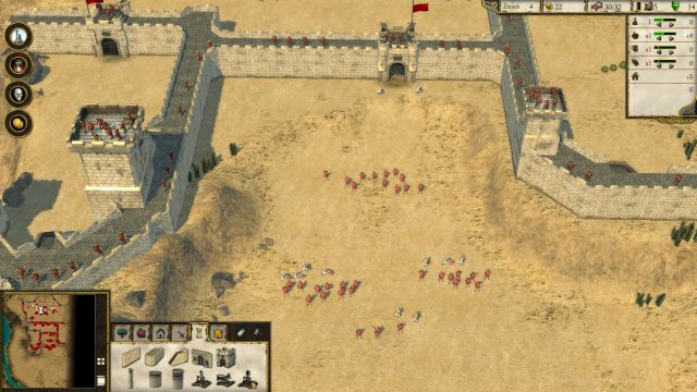 Enemy walls are swarming with troops, but the castle is trivial to conquer. - Kerak - Learning Campaign - Freedom Fighters - Stronghold: Crusader II - Game Guide and Walkthrough