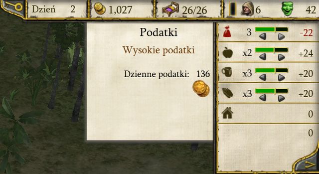 The tax system in the game. - Gold - Taxes - Key elements of gameplay - Stronghold: Crusader II - Game Guide and Walkthrough