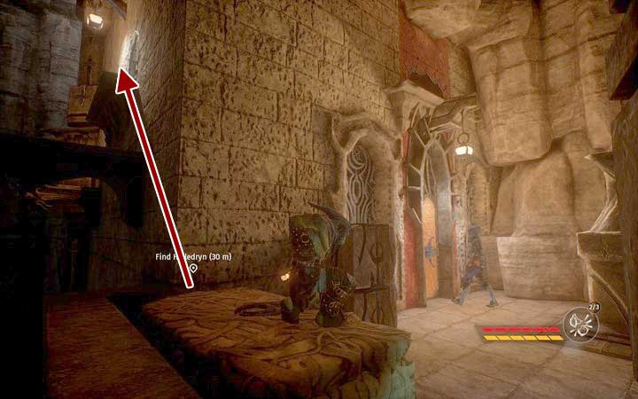 Go to the other side of the wall, and then to the attic of the room - Find Helledryn | Mission 3 - Diplomacy - Mission 3 - Diplomacy - Styx: Shards of Darkness Game Guide