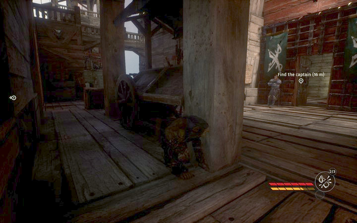 The cell is guarded by a single knight - Boarding the Airship | Mission 5 - Caught in the Trap - Mission 5 - Caught in the Trap - Styx: Shards of Darkness Game Guide