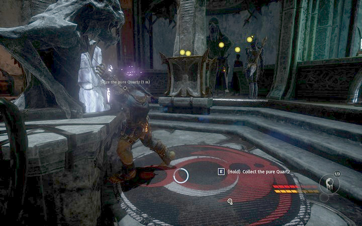 It is a good idea to collect quartz - before that, distract opponents - Reach The Dome and steal the key | Mission 7 - Manipulation - Mission 7 - Manipulation - Styx: Shards of Darkness Game Guide