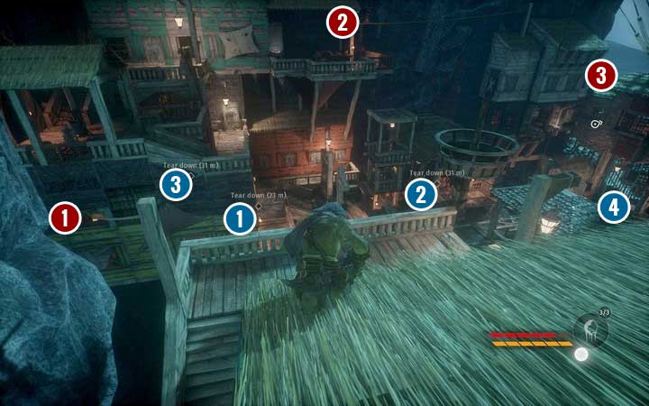 Now take a rope down to the yellow house (1) - City of thieves | Mission 1 - Revelations - Mission 1 - Revelations - Styx: Shards of Darkness Game Guide