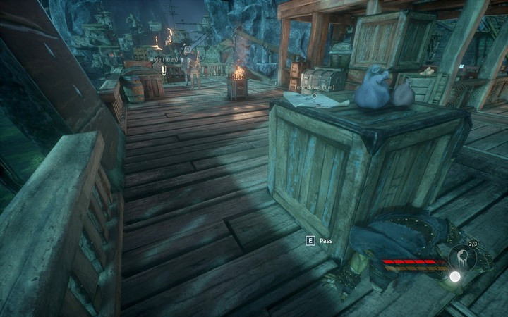 Hide inside the crate - you can do it as long as you dont raise an alarm - City of thieves | Mission 1 - Revelations - Mission 1 - Revelations - Styx: Shards of Darkness Game Guide