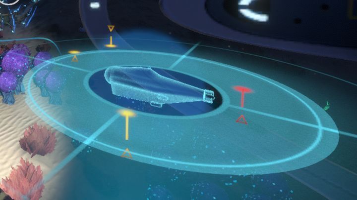 The scanner on the Cyclops shows the location of Ampeels. - Subnautica: Bulb Zone - biome guide - Biomes - Subnautica Game Guide